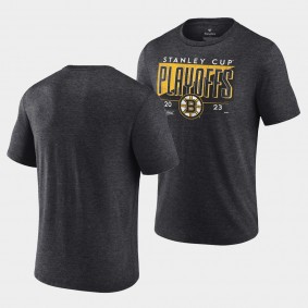 Boston Bruins 2023 Stanley Cup Playoffs Charcoal T-Shirt Tri-Blend Men